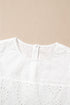 Floral Eyelet Embroidered Sleeveless Tiered Cotton Shift Dress